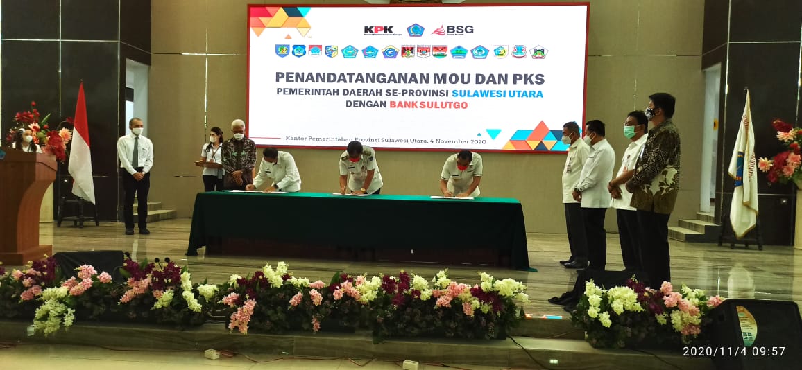 Kpk Fasilitasi Penandatanganan Mou Pemda Sulut Dengan Bank Sulutgo Memantau Apa Saja