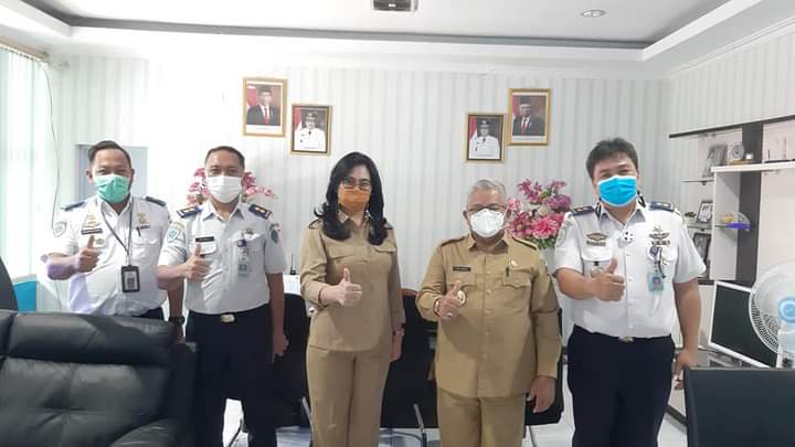 Wabup Bolmut Amin Lasena kunjungi Dishub Provinsi.