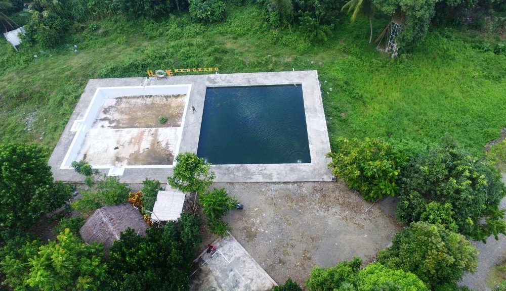 kolam ikan dan kolam pemandian desa mengkang
