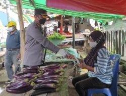 Gencarkan Upaya Pengendalian Penyebaran Covid-19, Polres Minut Bagikan Masker