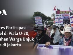 Protes Partisipasi Israel di Piala U-20, Puluhan Warga Unjuk Rasa di Jakarta
