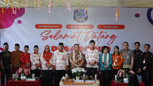 Bupati Bolsel Sambut Tim Penilai Lomba Desa Provinsi di Desa Soguo,(Foto: Diskominfo Bolsel).