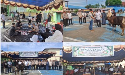 Polres Bitung gelar penyembelihan hewan kurban, perkuat kepedulian sosial dan hubungan dengan masyarakat
