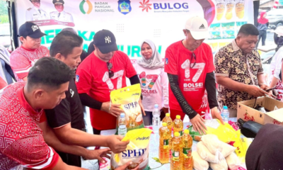Tampak Bupati Bolsel H. Iskandar Kamaru, memantau GPM di Alun-alun ibukota Molibagu. (Dok pribadi).