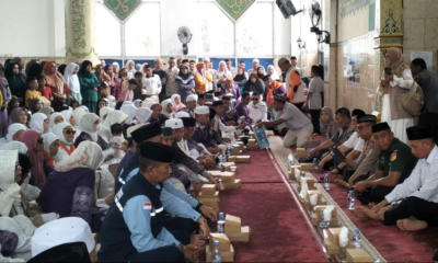 Pemerintah Kota Kotamobagu menyambut kepulangan 98 jamaah haji, disaksikan ratusan keluarga dan masyarakat yang turut mengiringi dengan doa dan syukur. (Foto: Olam Kuasa.net).