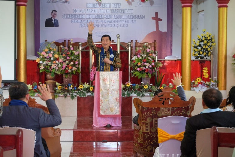 Dukungan Pemprov Sulut, Wagub hadiri ibadah Sabat Pertemuan GMAHK se-Sitaro