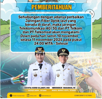 Jaringan telekomunikasi di Sitaro alami gangguan 10 hingga 11 November