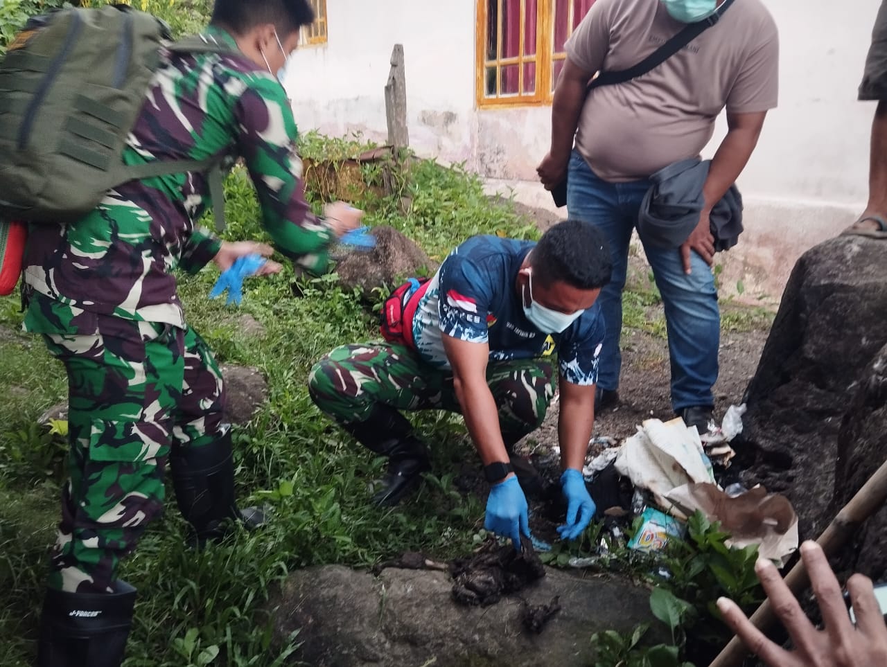 Temuan diduga kulit kepala dan rahang gigi manusia di lokasi banjir bandang Siau