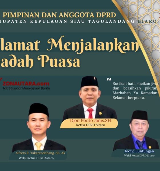 Pimpinan dan Anggota DPRD Sitaro Sampaikan Ucapan Selamat Menjalankan Ibadah Puasa